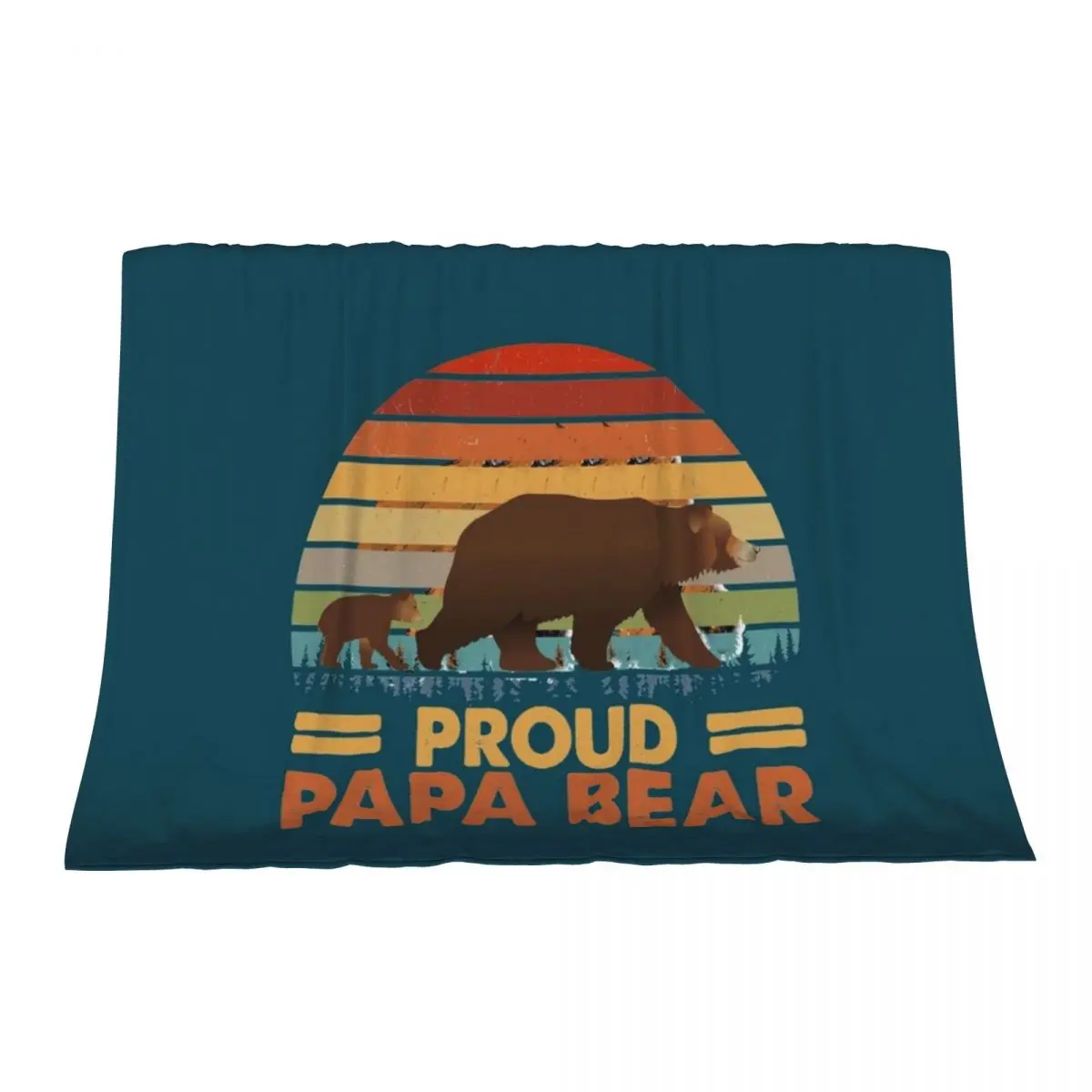 

Proud Papa Bear Throw Blanket Giant Sofa Personalized Gift Loose For Decorative Sofa Blankets