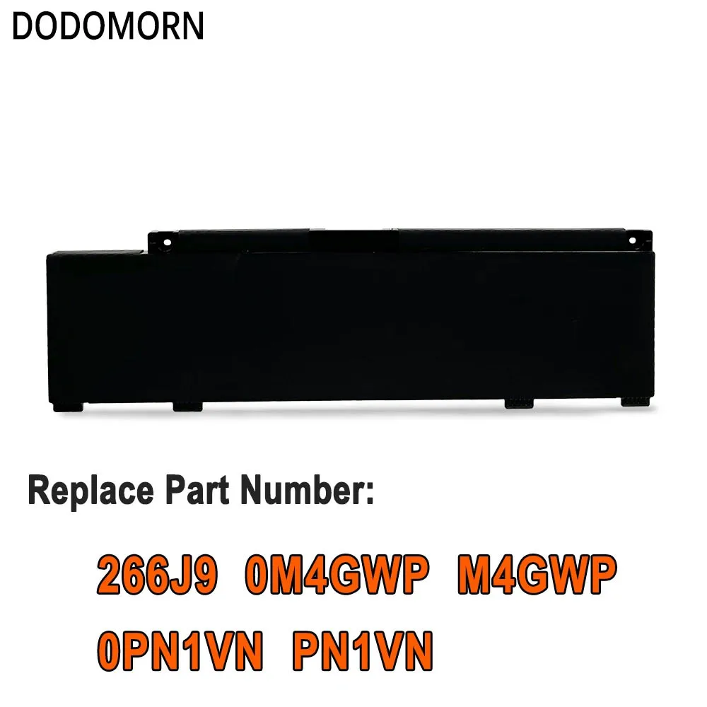 Dodomorn แบตเตอรี่266J9แล็ปท็อปสำหรับ Dell G3 15 3590 3500 G5 15 5500 5505 Inspiron 14 5490ชุด M4GWP PN1VN 0PN1VN 51Wh 11.4V