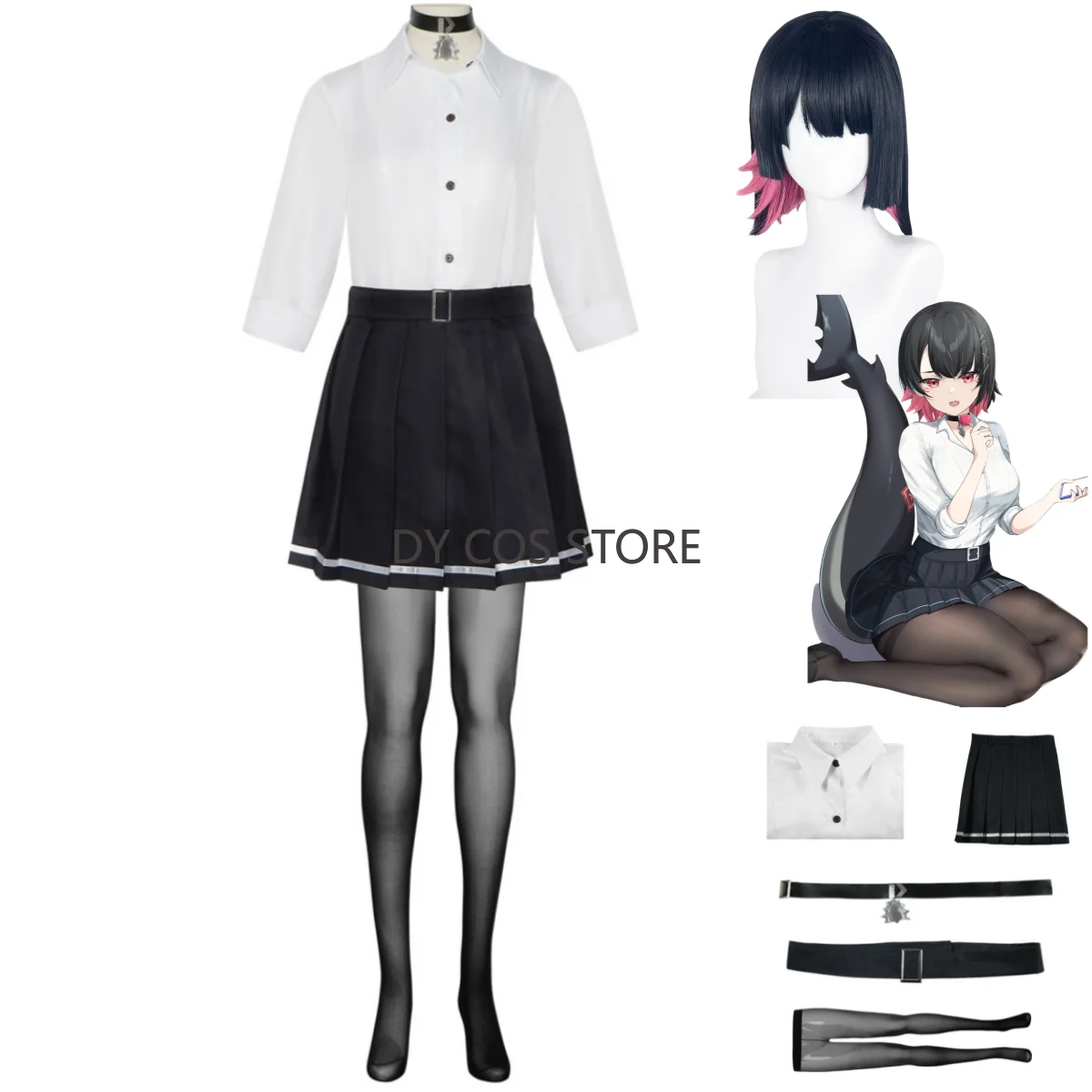Zenless Zone Zero Ellen Joe Косплей Костюм Виктория Парик для домашнего хозяйства Японская униформа JK Юбка Рубашка Женский сексуальный карнавальный костюм