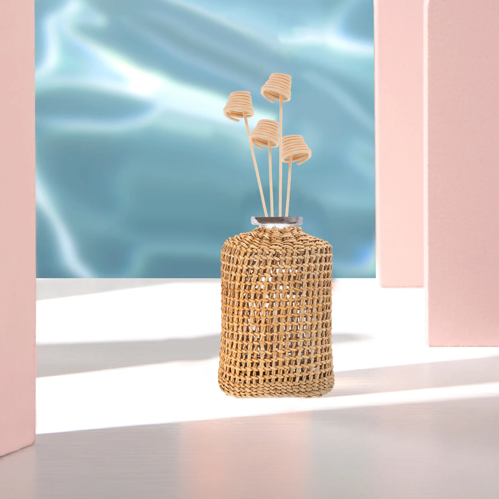 

20Pcs Rattan Reed Diffuser Sticks Natural Wood Aroma Replacement Refill Sticks Spiral Wavy Fragrance Home Decor