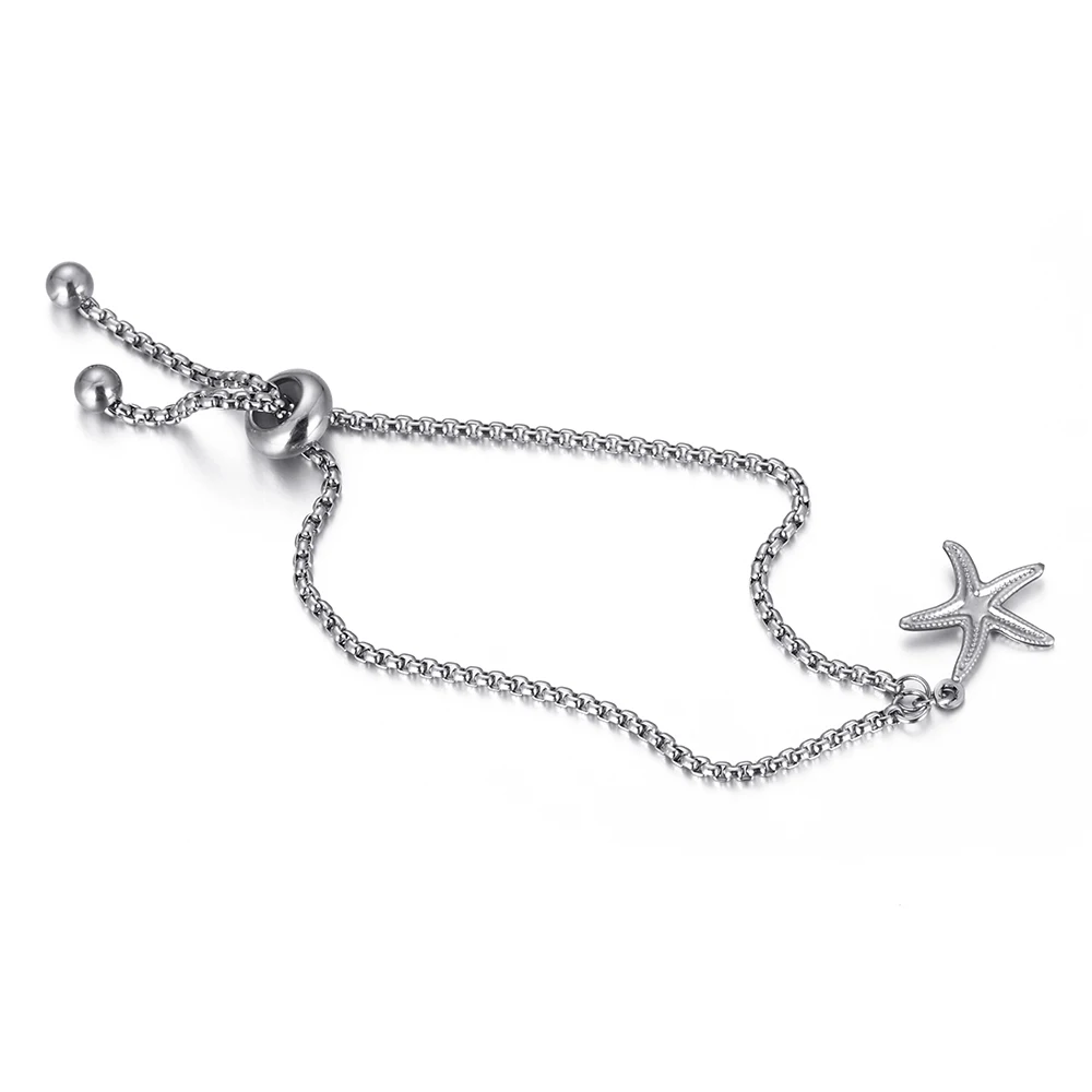 Aço inoxidável Pulseira Slider, Cadeia Ajustável com End Bead, Cor do Ouro, Fazer Jóias, Descobertas DIY Componente, Não Fade, 3Pcs