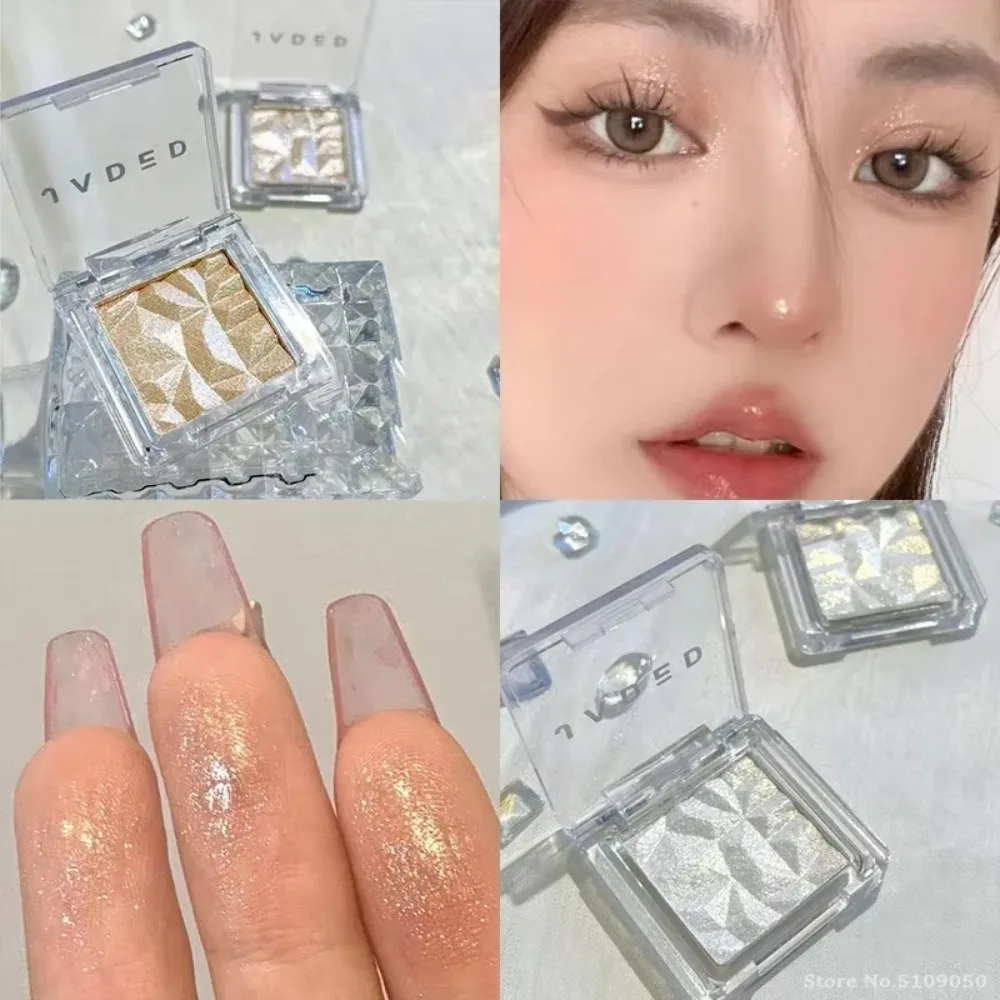 Glitter Fairy Highlight Palette Hoogglans Poeder Langdurige Glitter Oogschaduw Gezichtscontour Kristal Fleuren Make-up