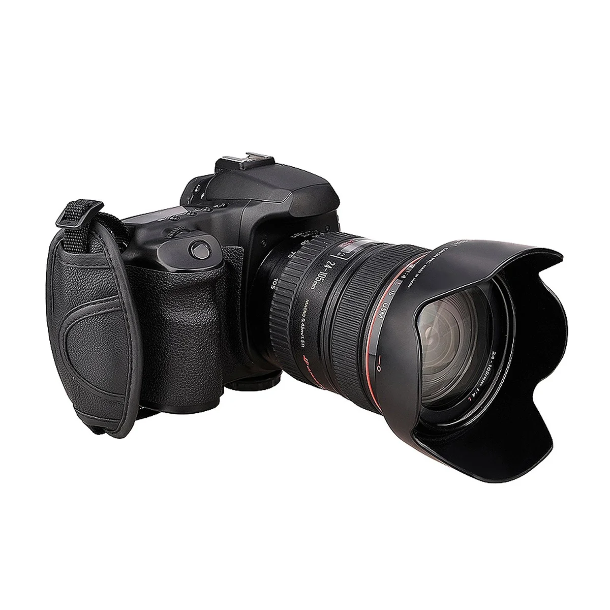 

PU Camera Hand Grip Black Adjustable Strap Stabilizer Fuji Dslr Cameras Camera Hand Grip