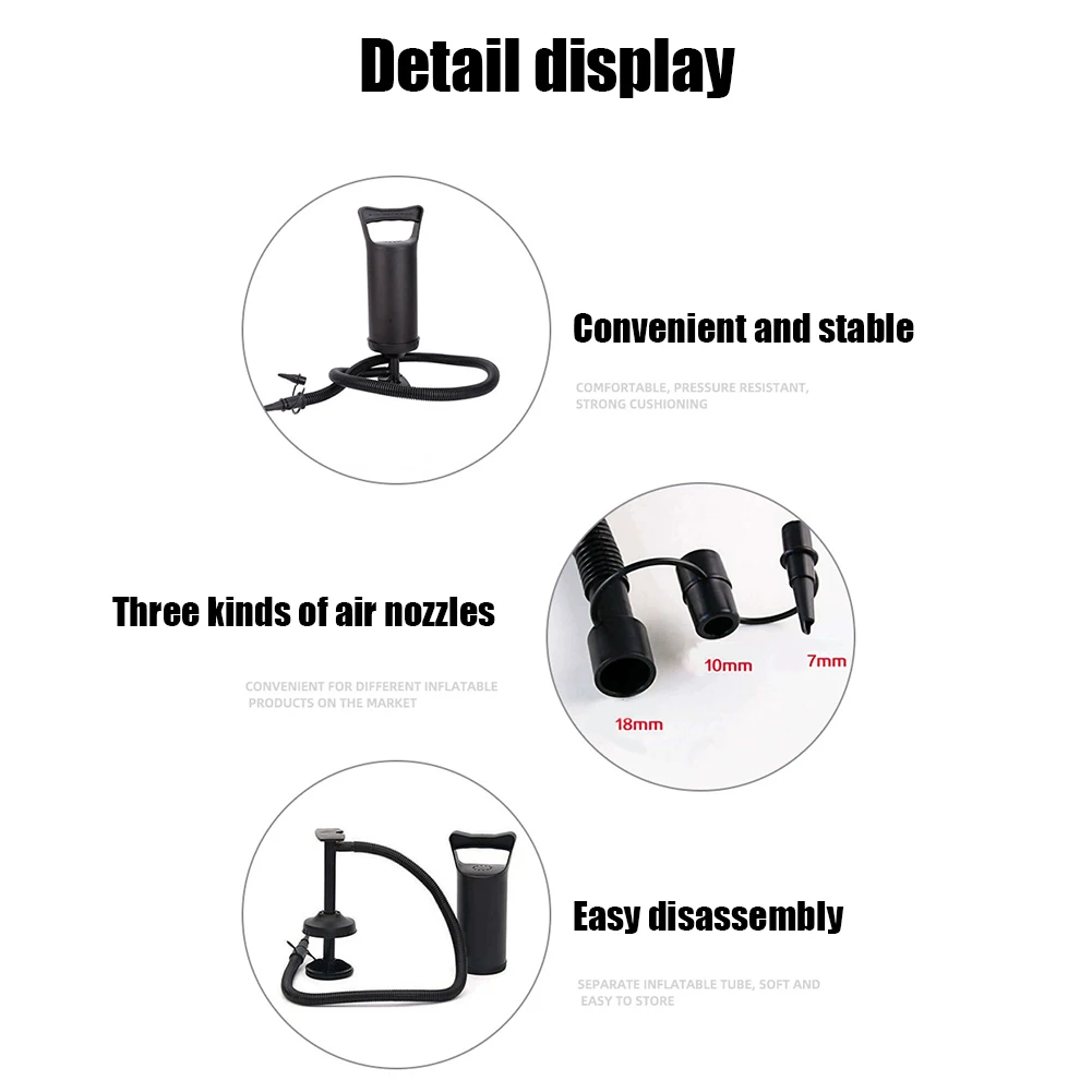 Hand Pulled Air Pump Fast Inflation Inflatable Hand Pump Two-Way Handheld Inflatable Air Pump for Swimming Pools Mattresses