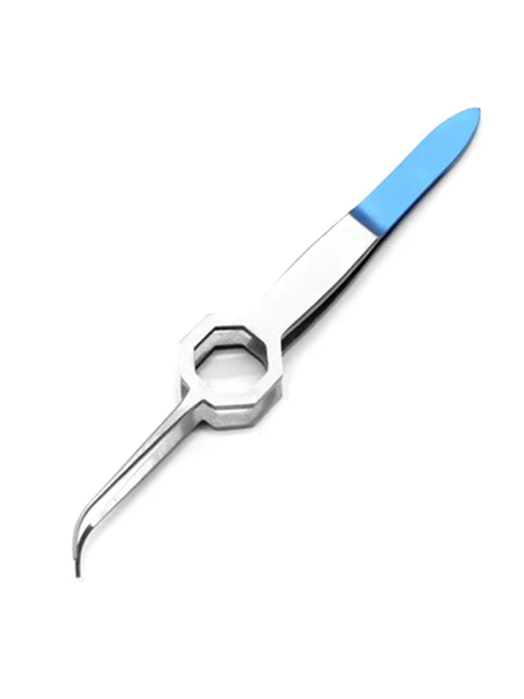 Titanium Alloy Microscopic Tweezers Transverse Tweezers Hair Plucking Hair Transplant Tweezers Microscopic Eye I