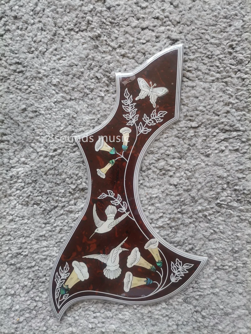 2mm thickness celluloid inlays Pick-guard,Golpeador para guitarra acustica pearl bird inlaid pickguard right left handed