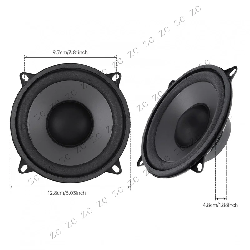 S+ 1 piece for 5 Inch 500W Max 2-Way Car HiFi Coaxial Speaker Full Range Frequency 12V