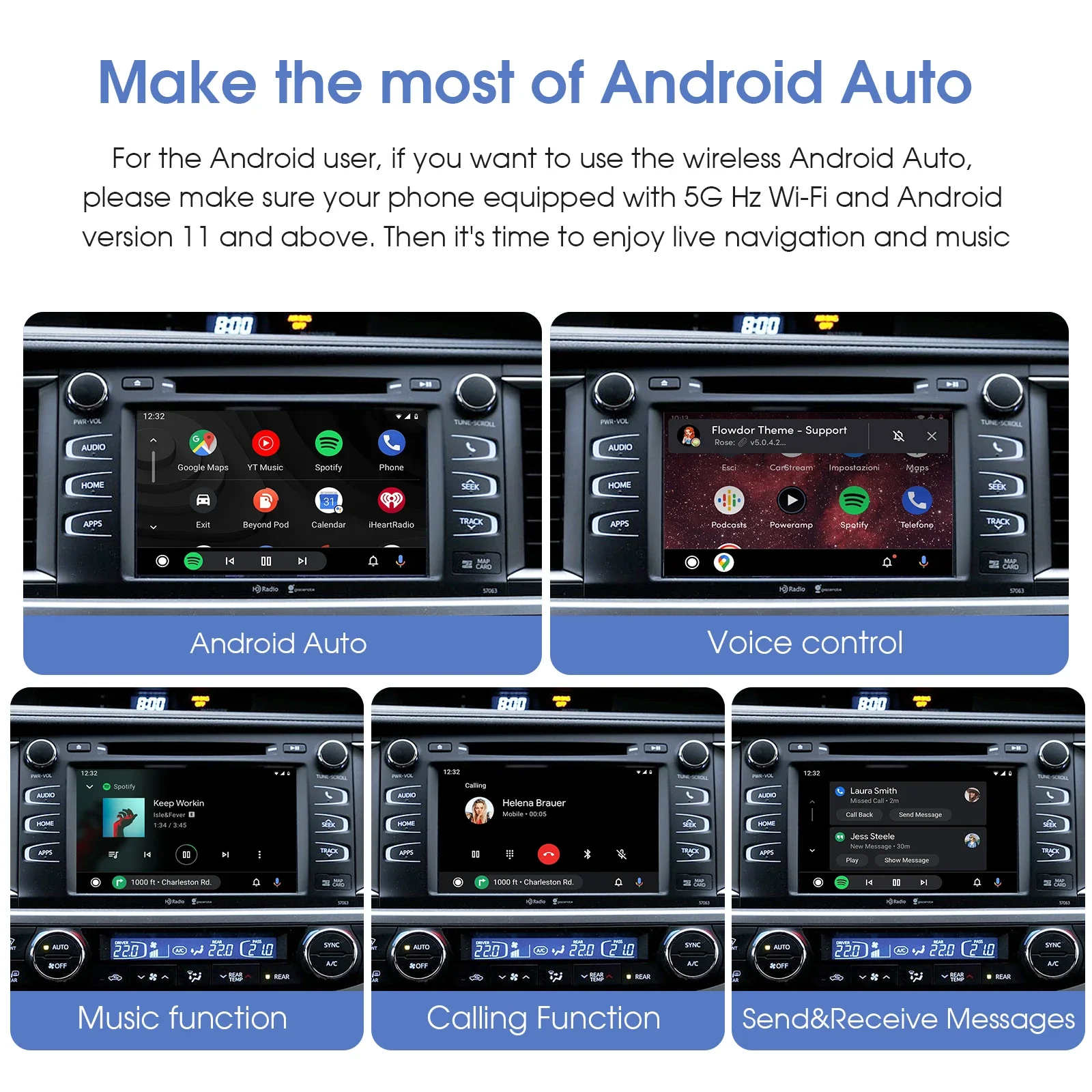 Wireless Carplay Android Auto for TOYOTA Touch2 Entune2.0 Highlander Tundra Sienna Prius Yaris Camry CHR Module Decoder