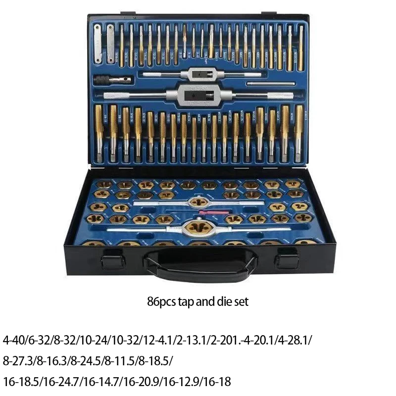 Multiple Specifications Tap and Die Set Metric System Screw Tap Die Fine Thread Alloy Steel Tapping