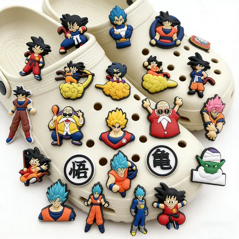 22pcs Dragon Ball Series Shoe Charms for DIY Shoe Decorations Shoe Accessories for Crocs Clog Sandal Decorate Buckle Unisex Gift