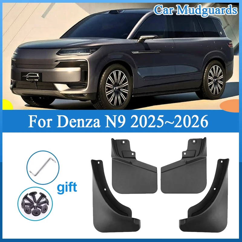 

1 Set Easy install Mud Flap Car Mudguards For Denza N9 Accessories 2025 2026 Splash Guard ABS Front Rear Fender Protect Mudflap