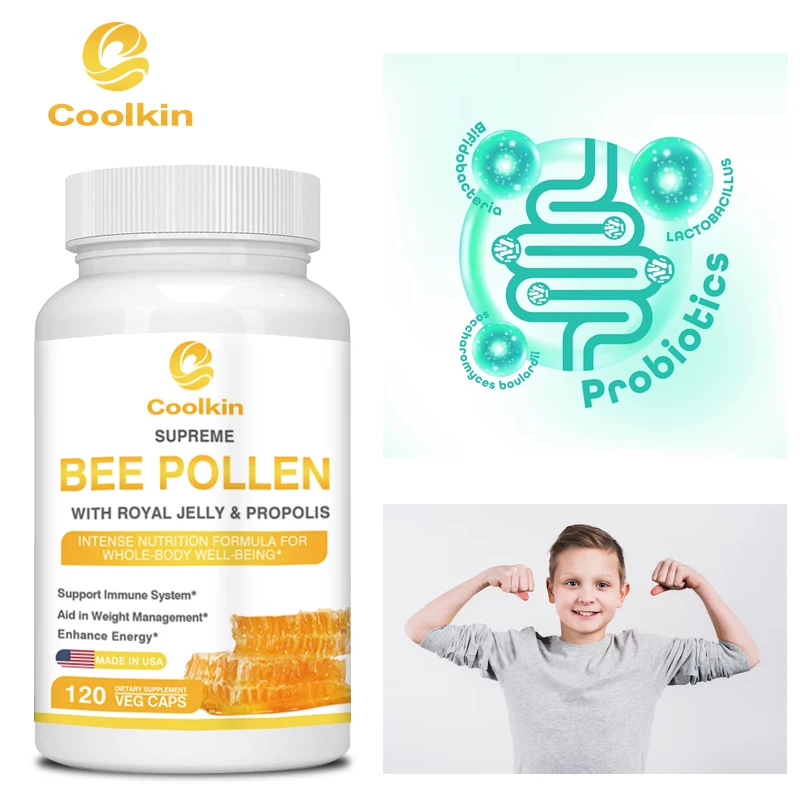 Premium Bee Pollen Capsules - Promotes Absorption and Overall Health with Black Pepper Extract