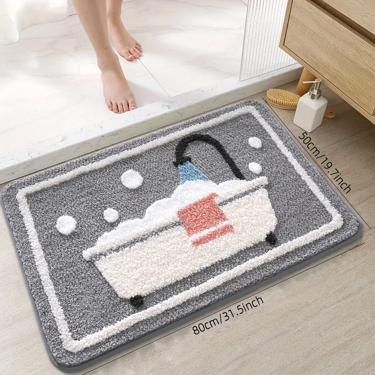 Mat Non-slip Absorbent Washable Desk Table Diatomite Quick Dry for TV Cabinet Shoe Coffee