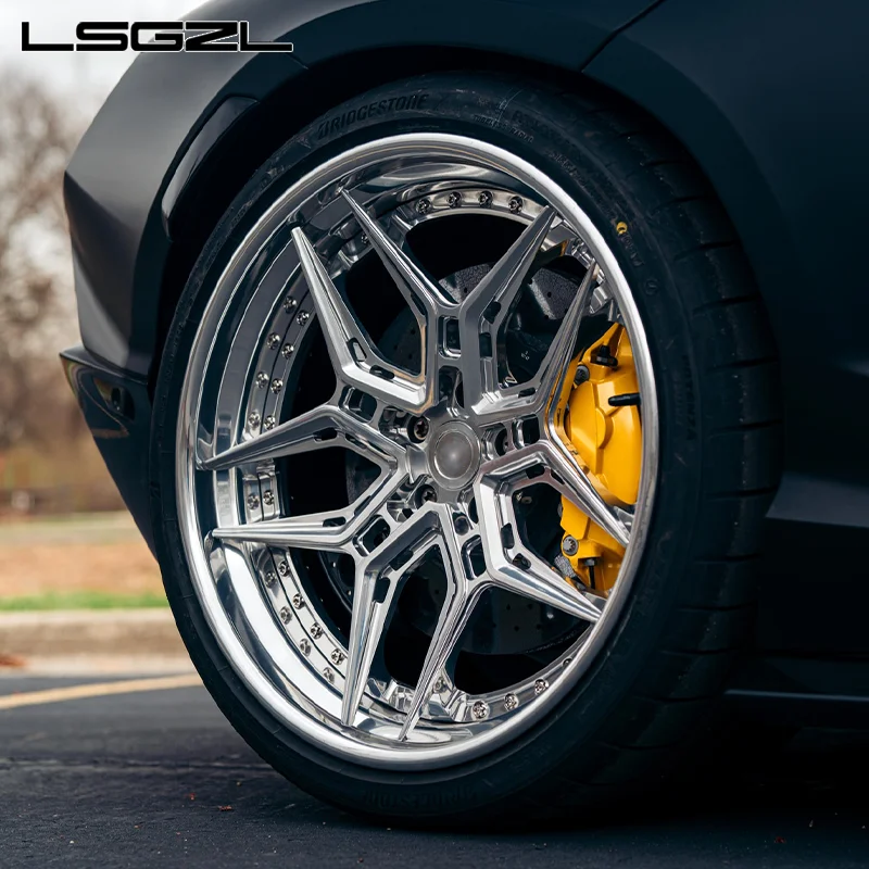 Hot Selling Forged 1/2 Piece Wheels Custom Deep Concave Deep Dish Wheels 17 18 19 20 21 22 23 24 26 Inch for BMW Audi Gtr C7 C8