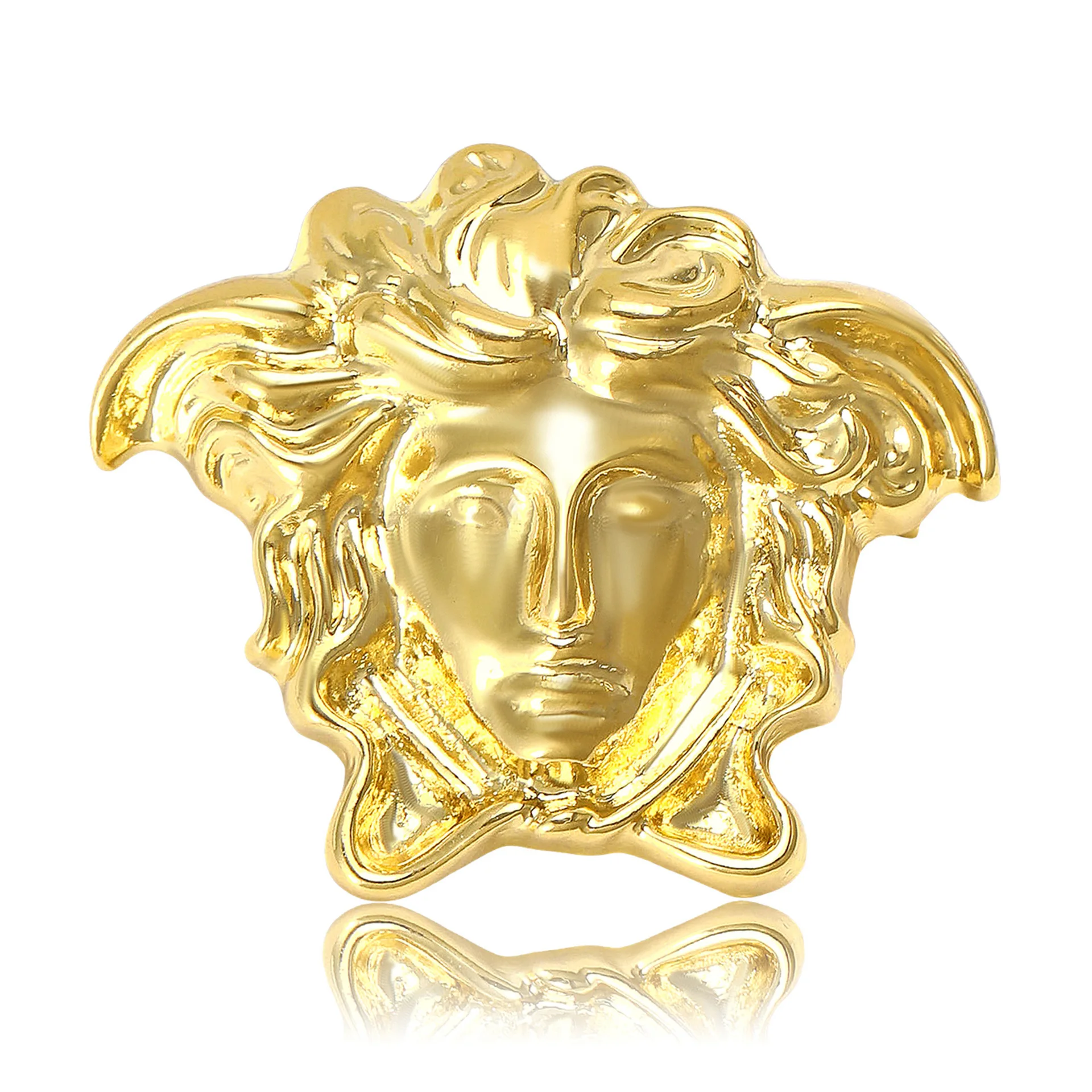 

Retro Exquisite Smooth Metal Medusa Brooch, Personalized Men's And Women's Pins, 2-color Party Daily Jewelry Accessories