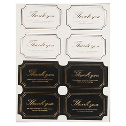 40-80pcs Rectangle Thank You Paper Color Stickers Decoration Labels Seal Scrapbook DIY Gift Cookie Cake Candy Bag