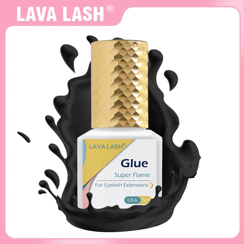 Lava Lash Eyelash Extensions Supplies Glue Super Flame LB-6 Korea Adhesive Beauty Shop Lasting Makeup Tools 0.5S Fast Dry Health