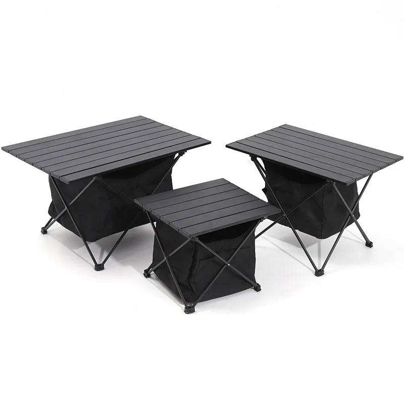 Nuevo Mesa plegable de aleación de aluminio para barbacoa, mesa de Picnic portátil para exteriores, mesa grande con placa de aluminio para acampar