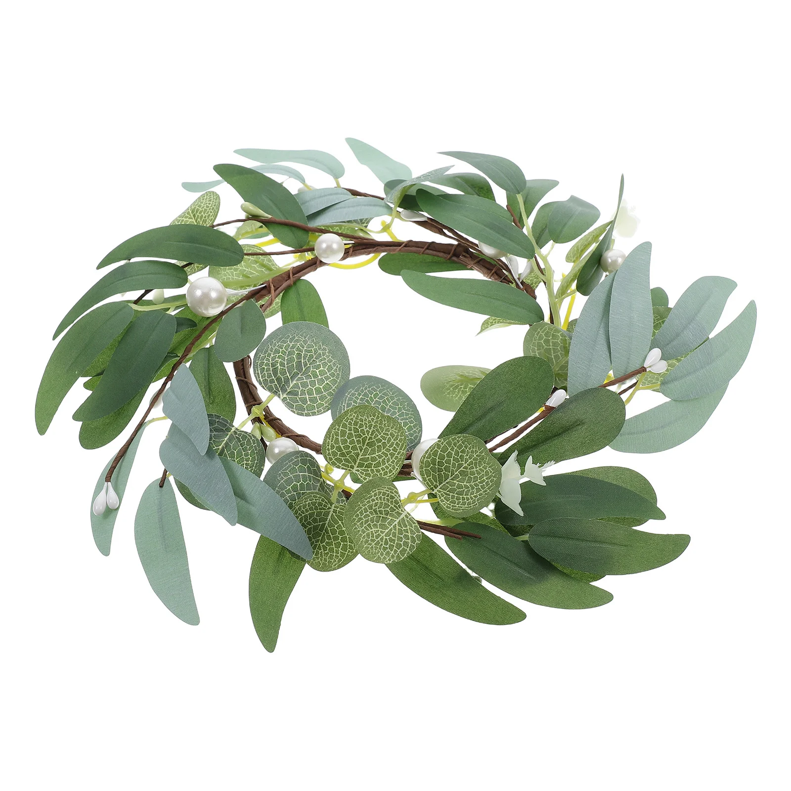 

Artificial Leaf Holder Eucalyptus Small Wreath Rustic Wreath Wedding Centerpieces Table Decor Wedding Centerpieces