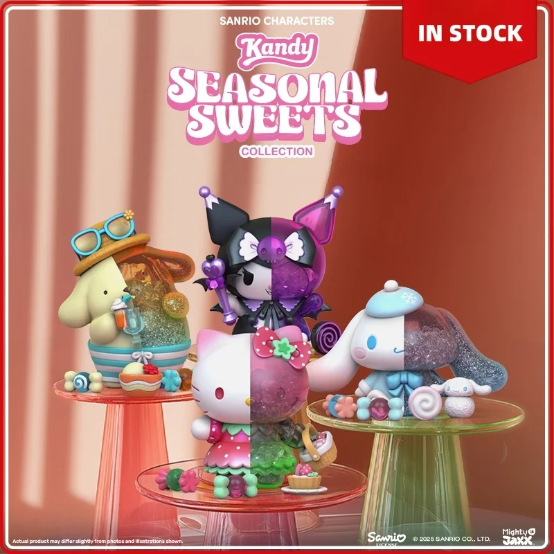 

Новая коллекция сезонных сладостей Mightyjaxx Sanrio, серия аниме-фигурок HelloKitty Kuromi, настольный милый виниловый арт, модные игрушки, подарок