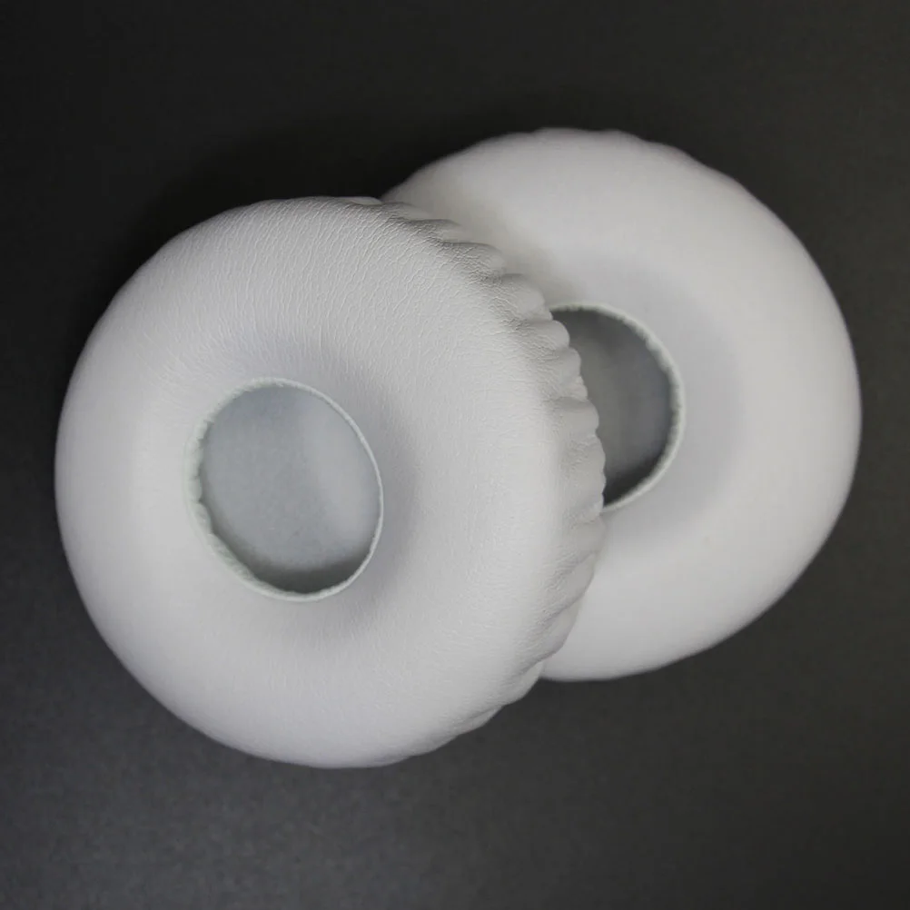 

2pcs Sponge Earphone Covers Replacement Ear Pads For Wireless Headphone White High Elasticity Soft Durable Memory Foam