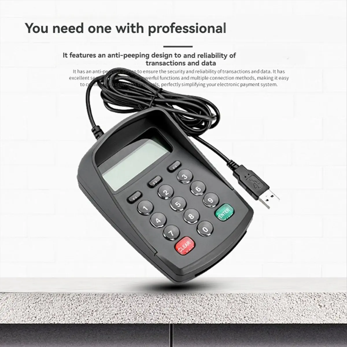 USB Numeric Password Keypad Programmable Encryption Pin Pad for POS Payment Systems Secure Digital Entry Device-A20R