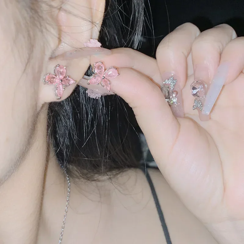 MDL Moissanit1 نمط الأصلي الحلو الوردي الماس الفراشة مجموعة فو Paraiba المتخصصة رائعة بسيطة #5