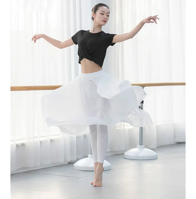 Latin Dance Pant Skirt Training Pant Dress Modern Dance Costume Latin Long Gauze Trousers Ballet Practice Pant