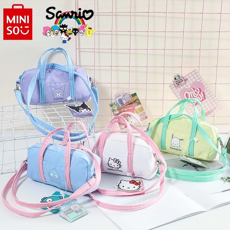 Sanrio 2024 New Student Pencil Bag Fashionable High Quality Women's Handheld Wallet Cartoon Large Capacity Women's Crossbody Bag