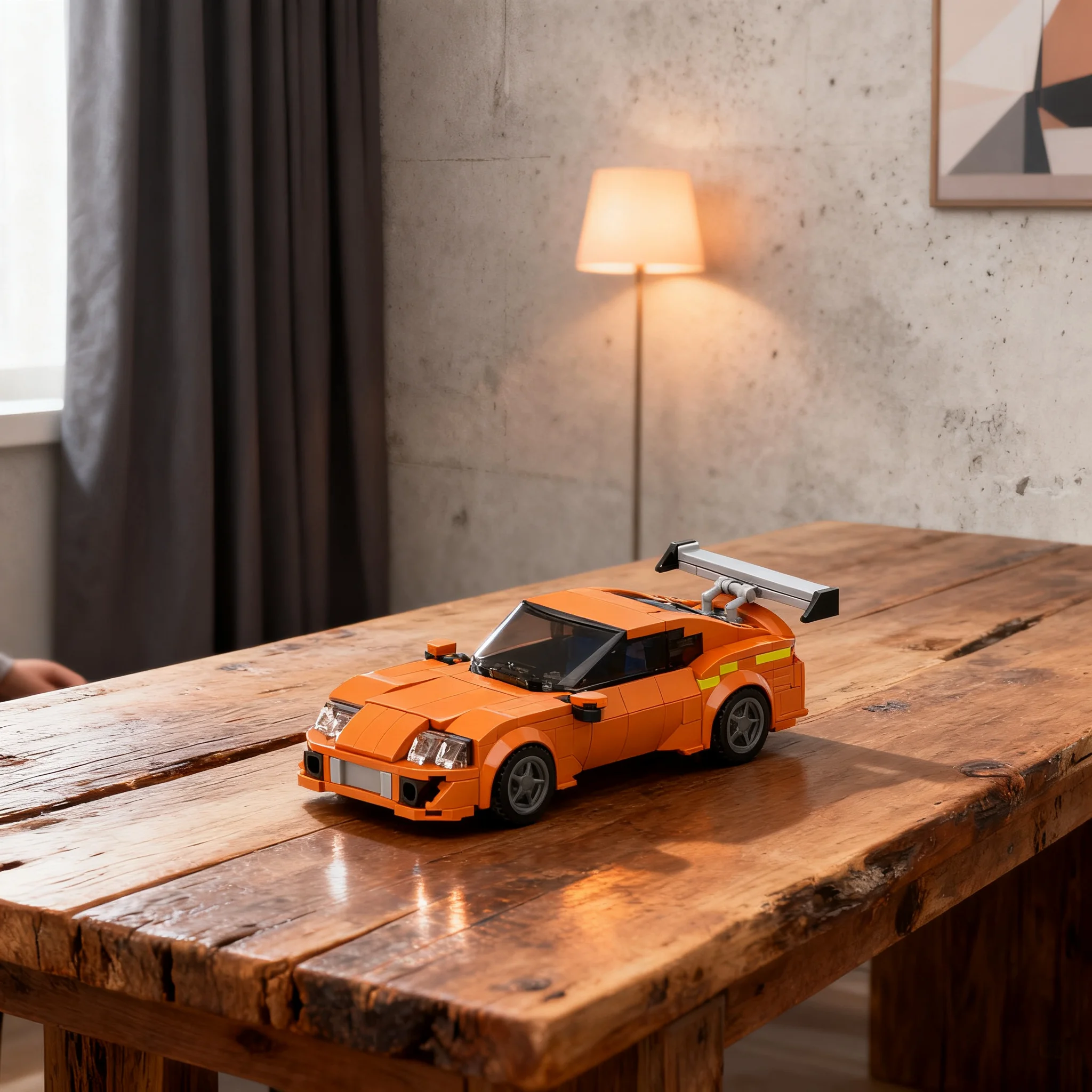 350pcs MOC Fast Furious Brian's Toyotaes Supras City Champions Model Building Blocks Toy Construction Christmas Gift Display 3D
