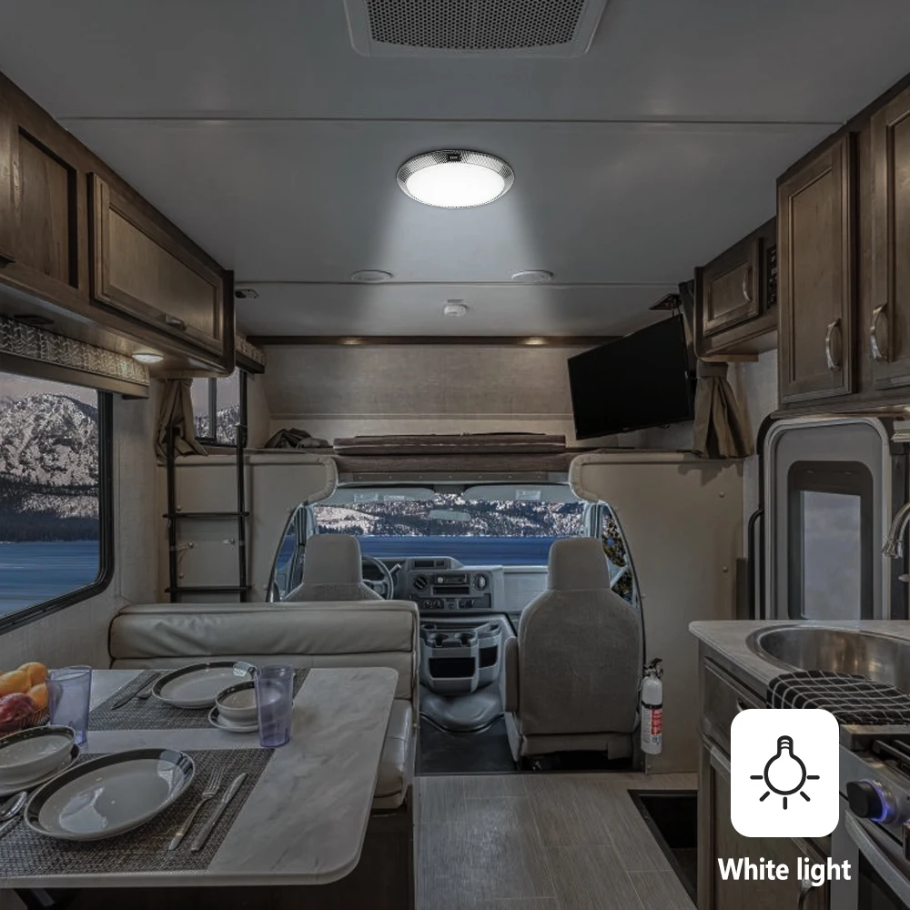 12 В 46 светодиодный караван RV круглый потолочный купольный светильник автомобильный потолочный светильник внутреннего освещения с выключателем для кемпера, фургона, автодома, лодки, лампы