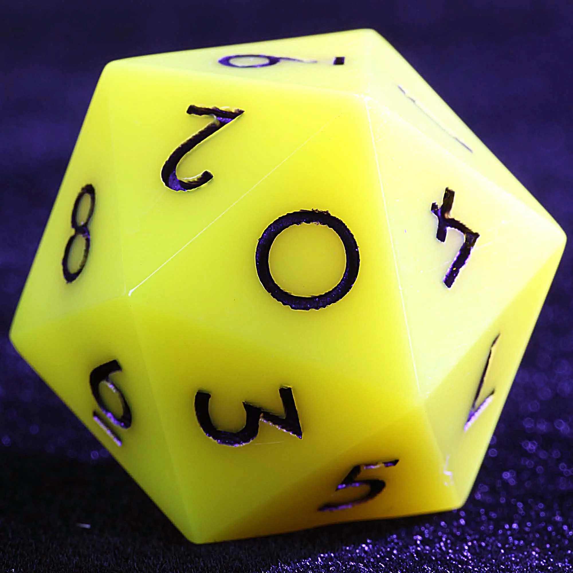 3 Polyhedral Resin 20 Sided D10 and 6 Sided D3 Dice Draw Steel Set Yellow