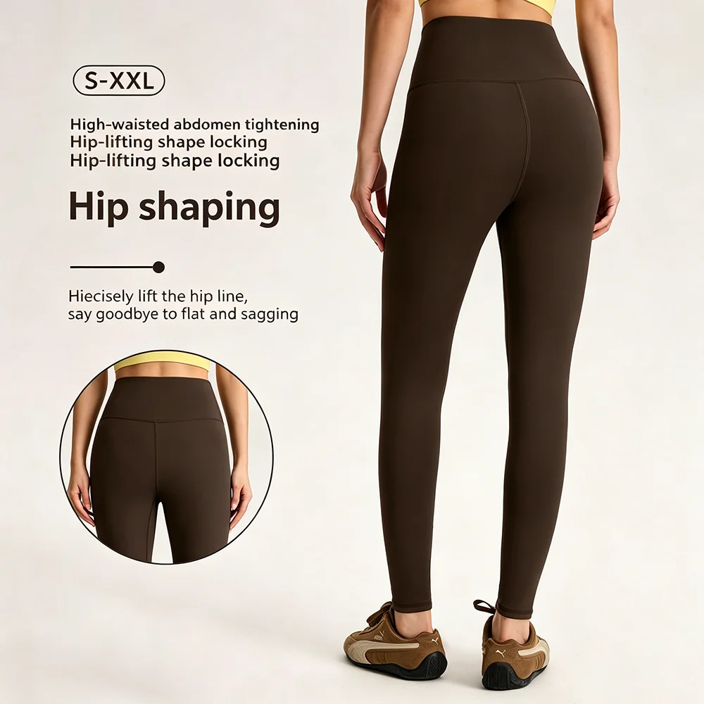 High Waist Yoga Leggings Women's Slim Tights Fitness Leggings Cropped Pants Elastic Push Up Butt Knit Fashion Gym Workout Pants
