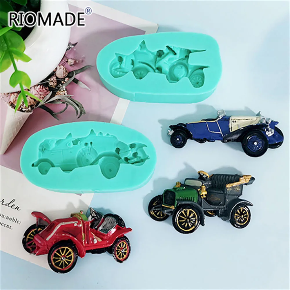 10 Style Vintage Car Silicone Fondant Molds Cake Decorating Tools Chocolate Polymer Clay Sugar Craft Kitchen Baking Mould