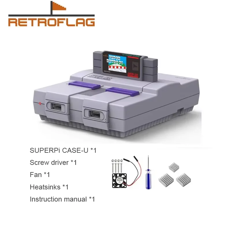 Obudowa Retroflag SuperPi z funkcją bezpiecznego wyłączania dla Raspberry Pi 3 B+ (B Plus) 2 z funkcją bezpiecznego wyłączania i bezpiecznego resetowania, akcesoria do gier — zdjęcie produktu 7