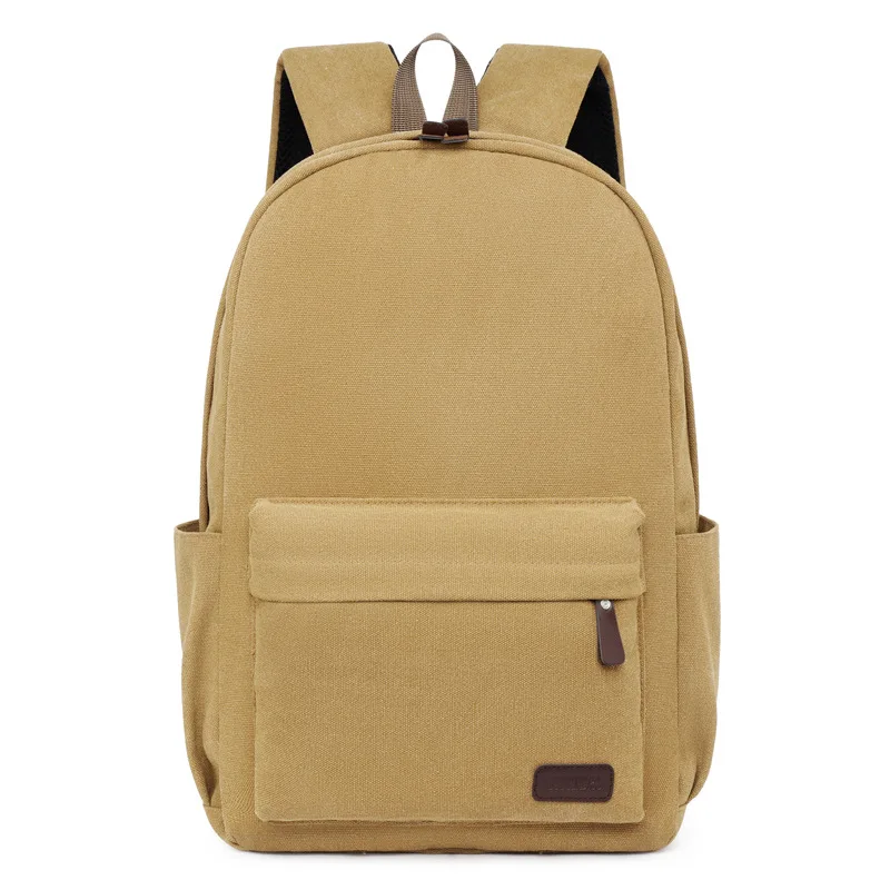Unisex Simplified Casual Canvas Backpack Korean Version Outdoor Commuting Travel Laptop Backpack Student Retro Durable Backpack