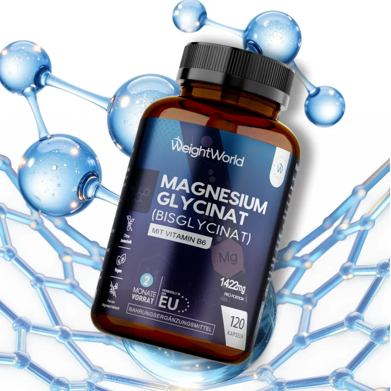 Magnesium Glycinate Capsules - Support Bone Strength, Calm Mind, Sleep Cycle & Heart Health