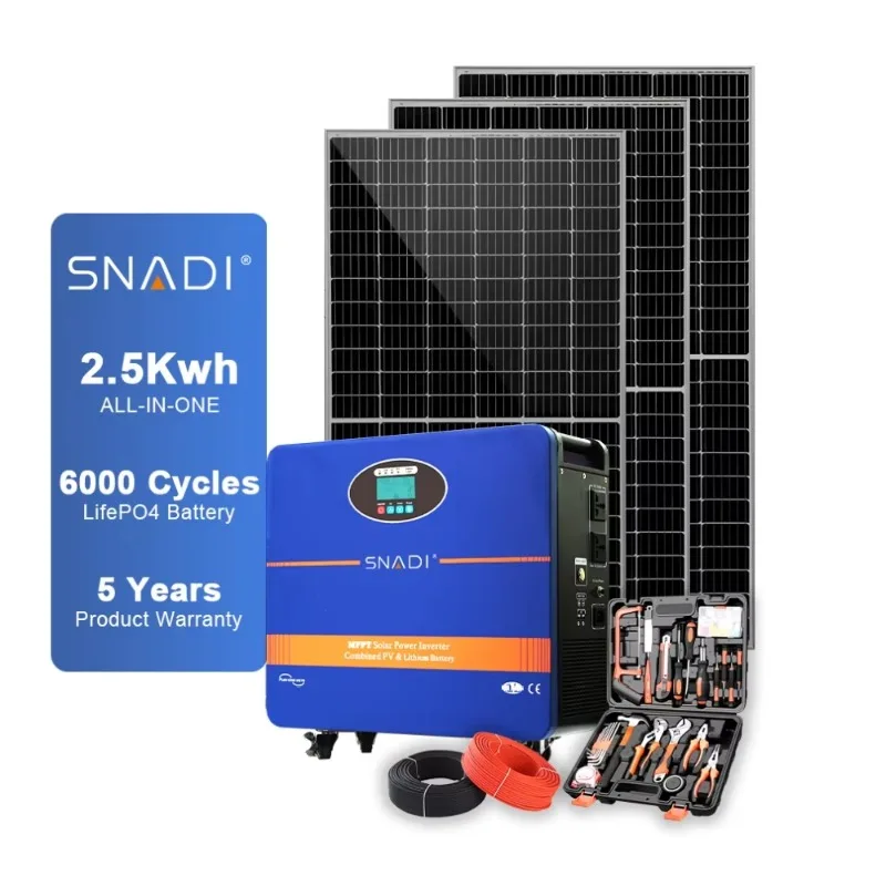 2200W 25.6V Solar Generator, 100Ah LiFePO4 Battery, Complete Off Grid Energy System for Outdoor Camping Daily Supply