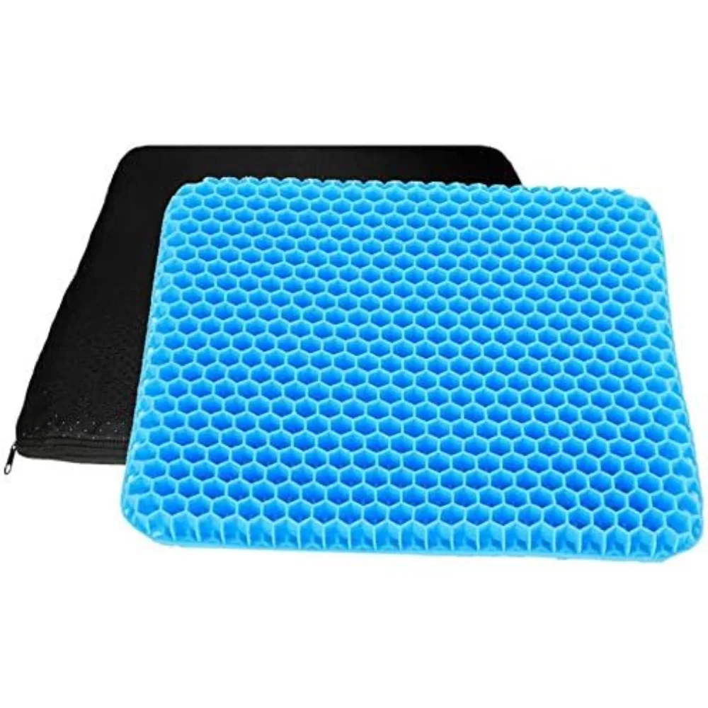 Gel Seat Cushion Summer Breathable Honeycomb Design for Pressure Relief Back Tailbone Pain - Home Office Wheelchair Chair Cars