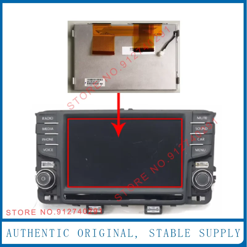 

6.5 Inch LCD Display With Touch Screen For Volkswagen Polo 6R 6C0919603B 6C0919603 C065VTT01 Radio Navigation LCD Monitor