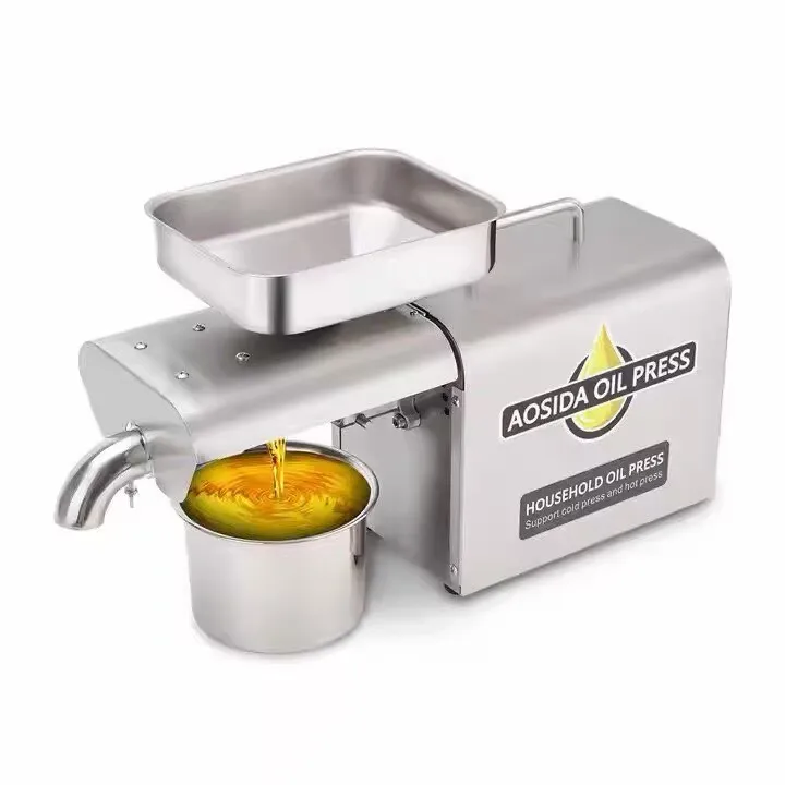 Stainless Steel Oil Press Machine, Cold & Hot Fully Automatic Oil Extractor for Flaxseed Peanut Sesame, Instant Start Commercial