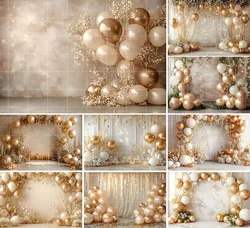 Mehofond Photography Background Gold Balloon Arch Children Birthday Party Cake Smash Family Portrait Decor Backdrop Photo Studio