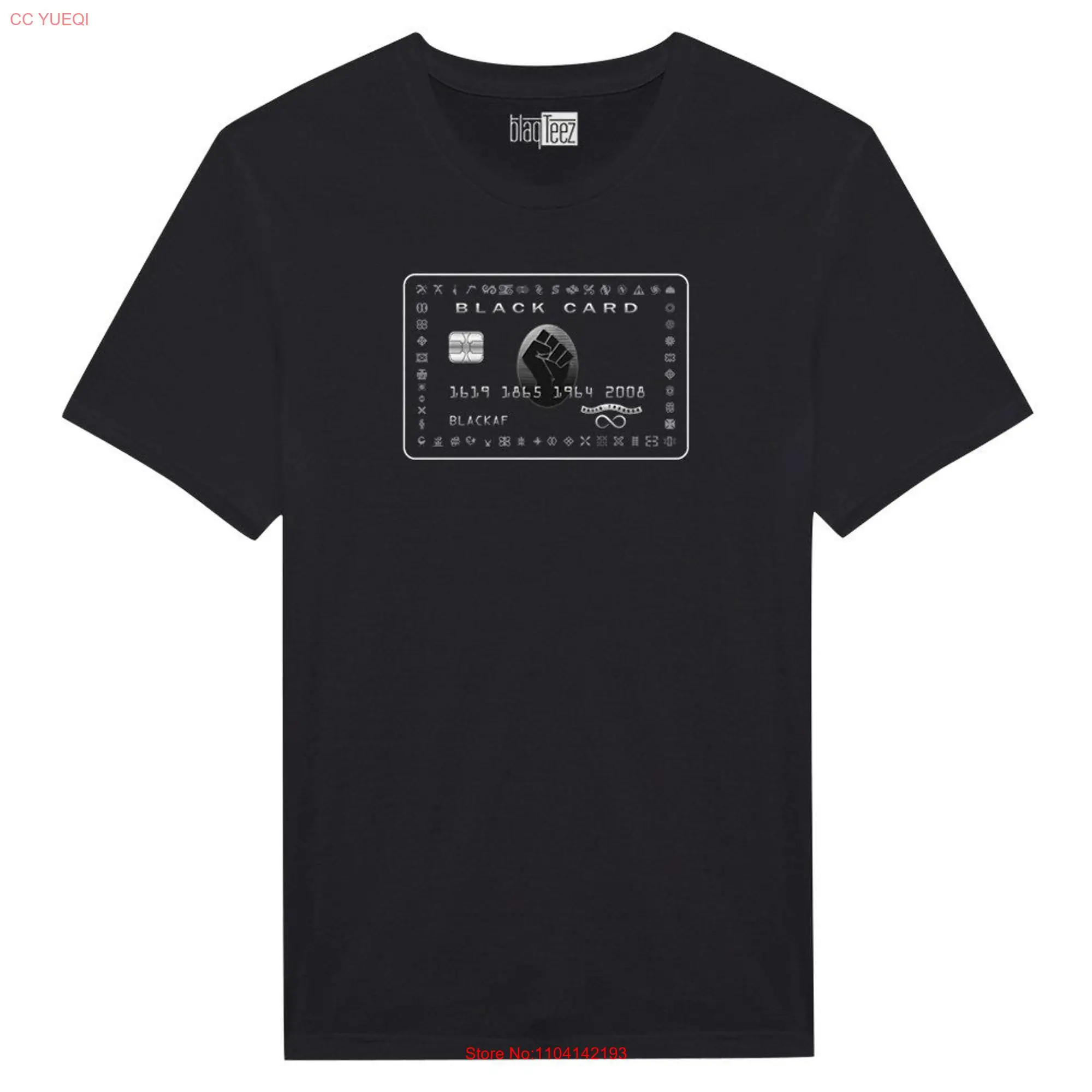 Black Card Classic Crewneck T shirt long or short sleeves