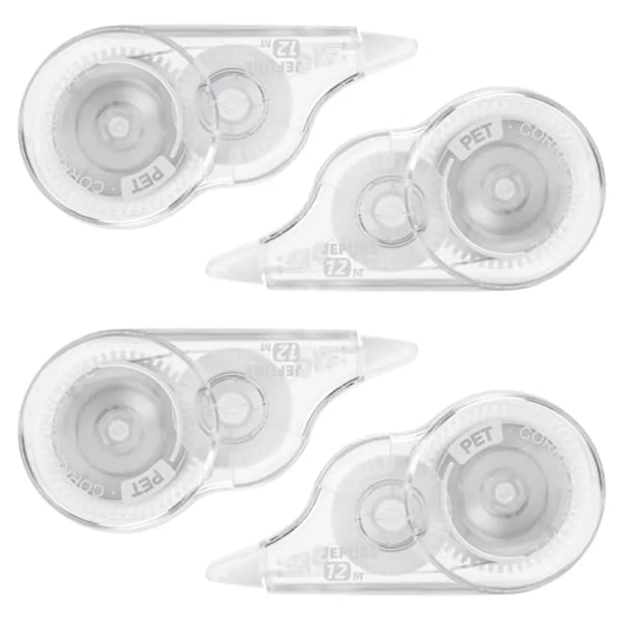 4 Pcs Correction Tape, 39.4 Feet White Wrong Out Tear-Resistant Bulk, Instant Corrections Easy To Use Applicator for School, Of
