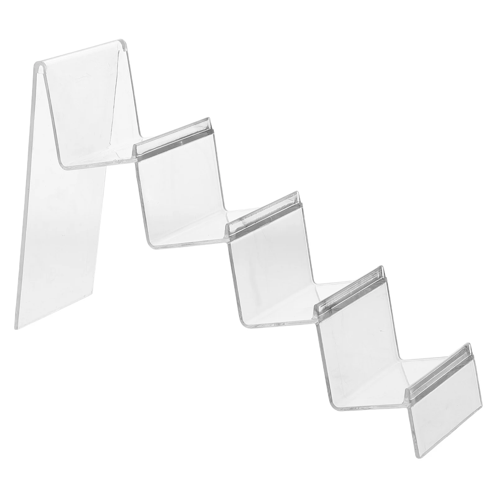 

Acrylic Display Stand Riser Shelf for Wallets Sunglasses Bags Clear Storage Rack Tiered Structure Multipurpose