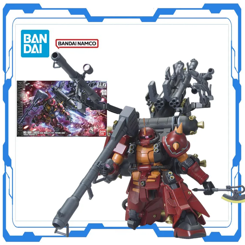 

Bandai Gundam HG MS-06R ZAKU II HIGH MOBILITY TYPE PSYCHO ZAKU Model Kits Genuine Anime Mobile Suit Toys Action Figure Assembly