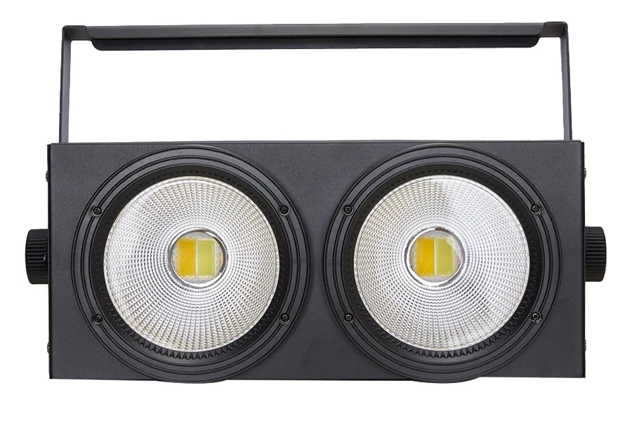 2x100W COB LED Blinder Licht 200W 2in1 Warmweiß Kaltweiß Bühnenlicht 2 Augen DMX Disco Lichter für Hochzeit Bar DJ Weihnachten Li – Detail 4