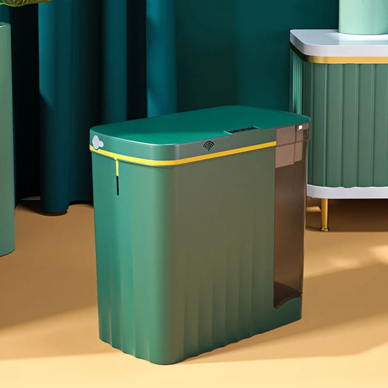 Sensor Inteligent Trash Can Big Plastic Mounted Automatic Sensor Garbage Bin Wastebasket Storage Basurero Cocina Home Appliance