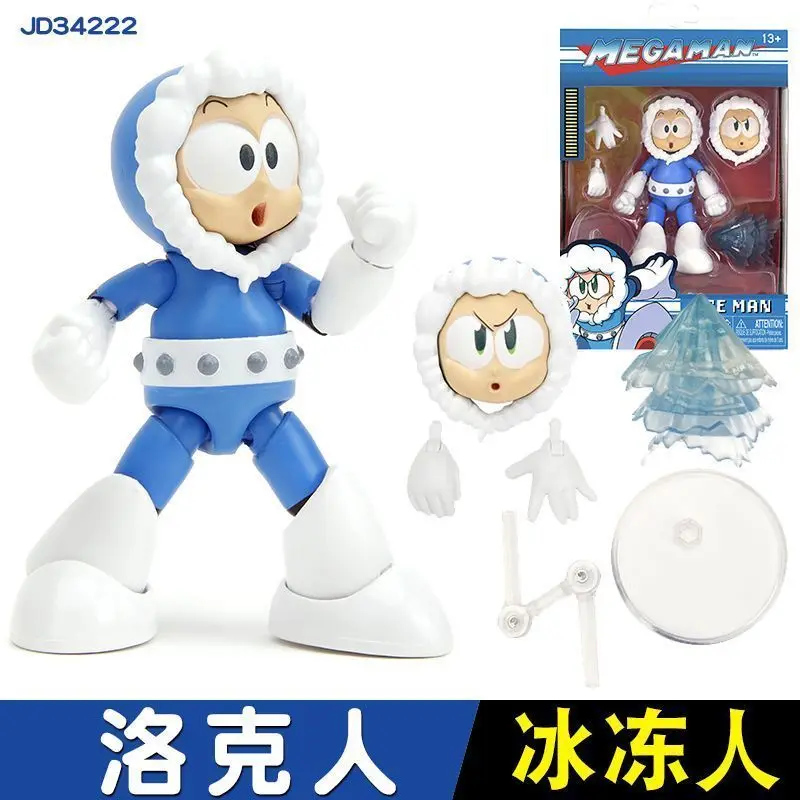 Stock Jada Toys1/12 Skala Animowane postacie Rockman Air Man Electric Man Bomb Green Man Pełny zestaw 6-calowych figurek akcji Ciało