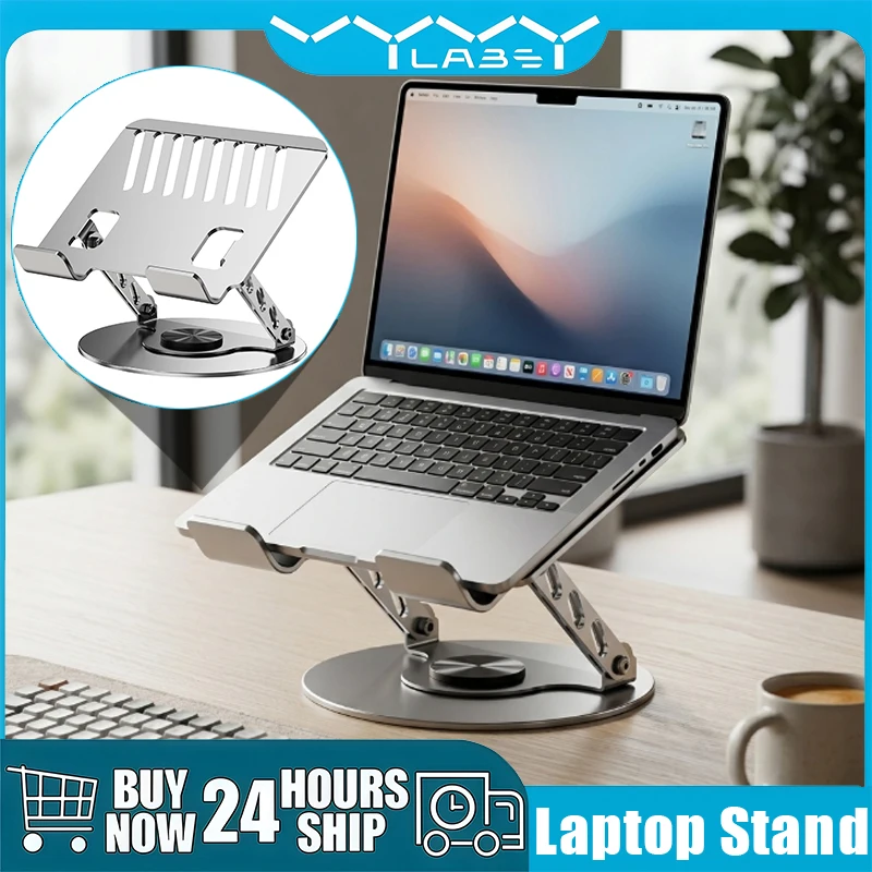 

Vyvylabs 360° Rotatable Laptop Stand for Desk Ergonomic Computer Stand & Laptop Riser Metal Laptop Holder for MacBook Pro/Air